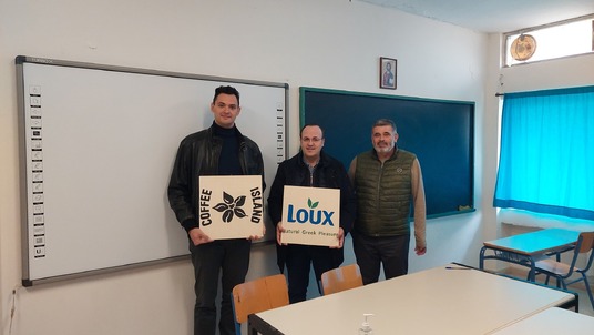 Loux and Coffee Island: they made a donation to the Single Vocational Special High School