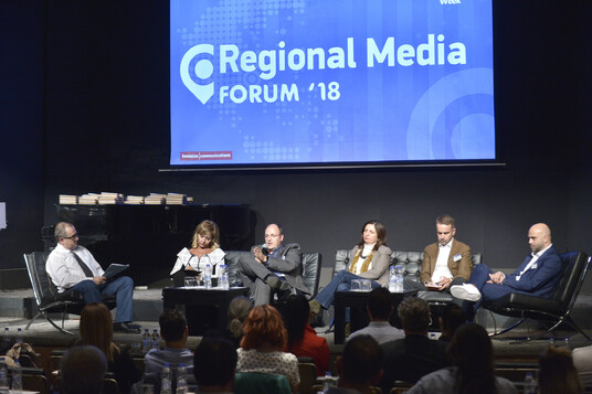 The Vice President of LOUX, Mr. Plato Marlafekas, at the 2nd Regional Media Forum 2018